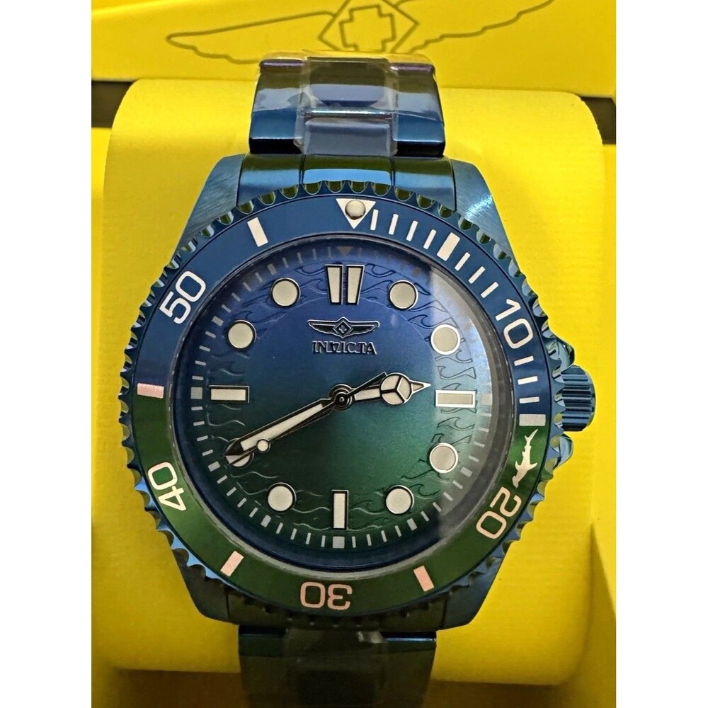 Invicta Pro Diver (Sprite) Blue Label Quartz 43mm Blue/Green Dial 100m Box